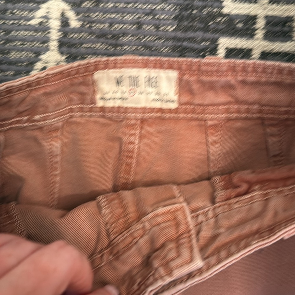 We the Free Patti Cropped Wide Leg Pants Rose Pink High Rise - Picture 4 of 7